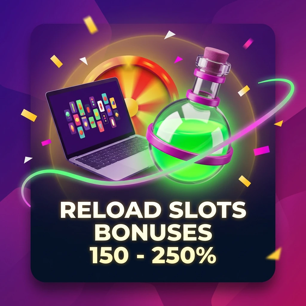 Reload Slots Bonuses 150 - 250%